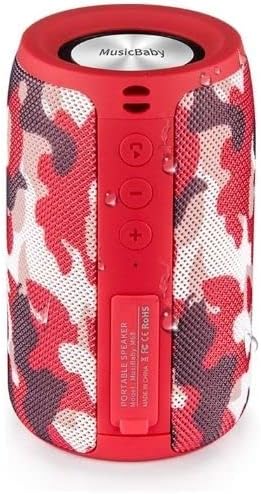 Wireless Bluetooth Speaker - Waterproof, Dual Pairing, Long Playtime - Red