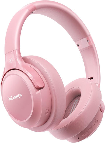 65H Playtime Bluetooth Headphones Over Ear Pink with 6 EQ Modes