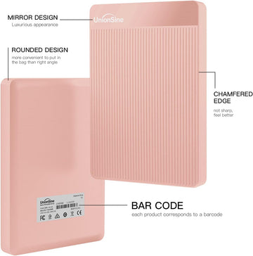 UnionSine 320GB Slim External HDD-USB 3.0 Pink