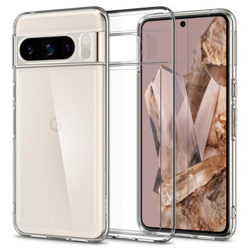 Spigen Ultra Hybrid Designed for Pixel 8 Pro Case (2023) [Anti-Yellowing], [Military-Grade Protection] - Crystal Clear