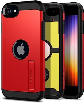 Spigen Tough Armor Case for iPhone SE 2022/SE 3/SE 2020/8/7 - Extreme Protection, Kickstand