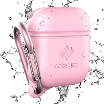 Catalyst Waterproof Case for AirPods 2nd Generation and AirPods 1st Generation - Wireless and USB-C Charging High Drop Protection AirPods Gen 2 and Gen 1 Case with Carabiner, One Piece Design