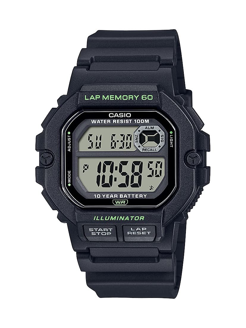 Casio W800HG Series | Men’s Digital Watch | Black | 100M WR | Multi Function Alarm | 100 SEC Stopwatch | Auto Calendar | Countdown Timer | LED Light | Dual Time| 10 Year Battery