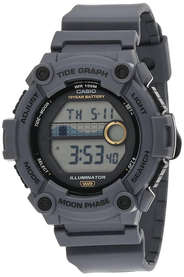 Casio Tide Graph Moon Phase Men's Sports Watch w/Illuminator (Model WS-1300H-8AV Gray)