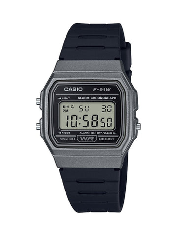 Casio Men's 'Vintage' Quartz Plastic and Resin Casual Watch, Color:Black (Model: F-91WM-1BCF)