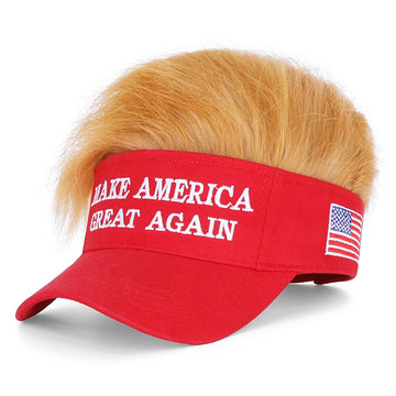 Trump 2024 Hat with Hair,Donald Trump Make America Great Again Wig Hat Embroidered Ultra Adjustable MAGA Baseball Cap