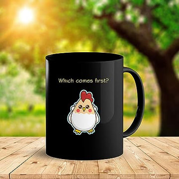 Heat Changing Mug - Which Comes First The Chicken Or The Egg