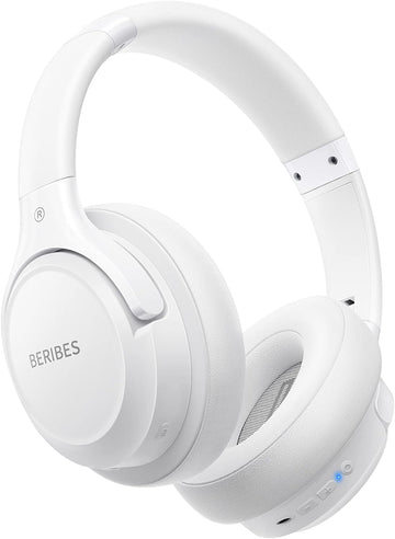 65H Playtime Bluetooth Headphones Over Ear White with 6 EQ Modes