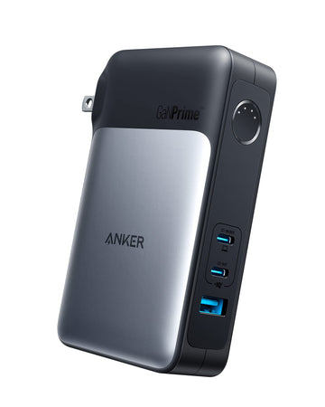 Anker GaNPrime Power Bank, 2-in-1 Hybrid Charger, 10,000mAh 30W USB-C Portable Charger with 65W Wall Charger