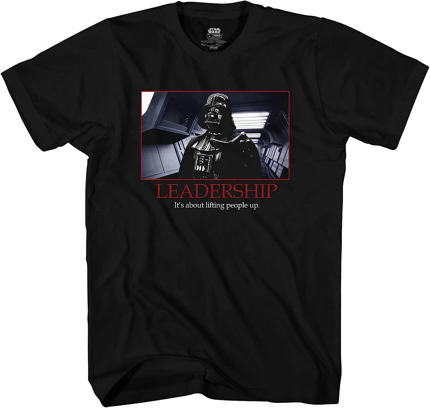 STAR WARS Darth Vader Leadership Motivational Poster Mens T-shirt