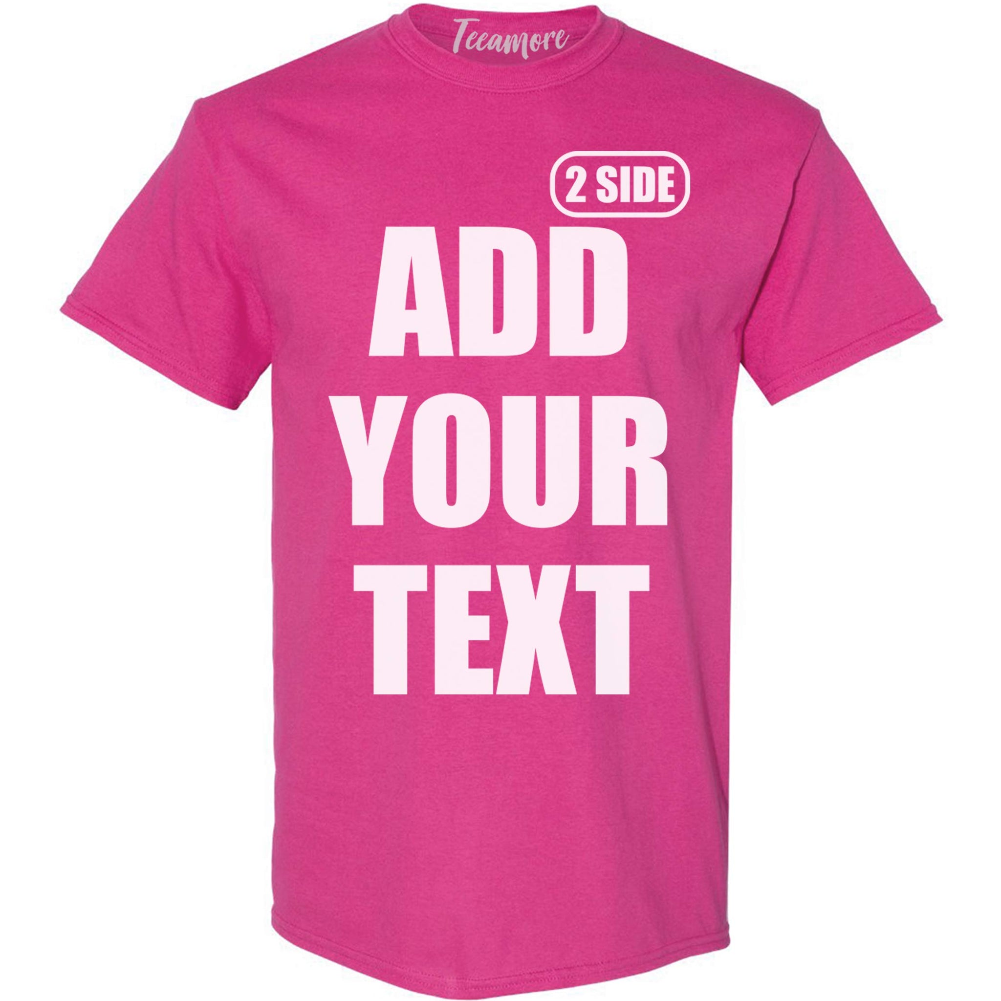 Custom T Shirt for Men Women Add Your Text Design Your Own Front Back Side T-Shirt