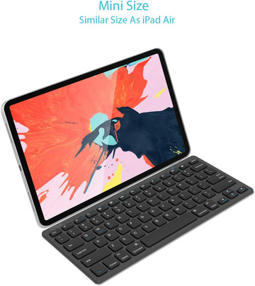 Arteck Ultra-Slim Bluetooth Keyboard for iPad & More - Black