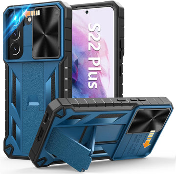 WTYOO for Samsung Galaxy S22-Plus Case: Military Grade Drop Proof Protective Rugged TPU Matte Shell | Shockproof Durable Protection Tough Cell Phone Cover with Built-in Kickstand