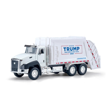 President Donald Trump 2024 Truck Toys,Trump Garbage Truck,2024 Election Souvenirs,Garbage Truck 1:50 Scale Pull Back Metal Model Car Toys Gift for Trump Fans