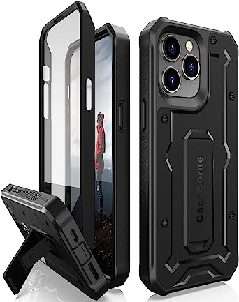 CaseBorne V iPhone 14 Pro Max Case - Military Grade Full-Body Rugged with Kickstand and Built-in Screen Protector