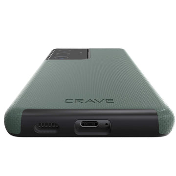 Crave Dual Guard for Galaxy S21 Ultra Case, Shockproof Protection Dual Layer Case for Samsung Galaxy S21 Ultra, S21 Ultra 5G (6.8 inch) - Forest Green