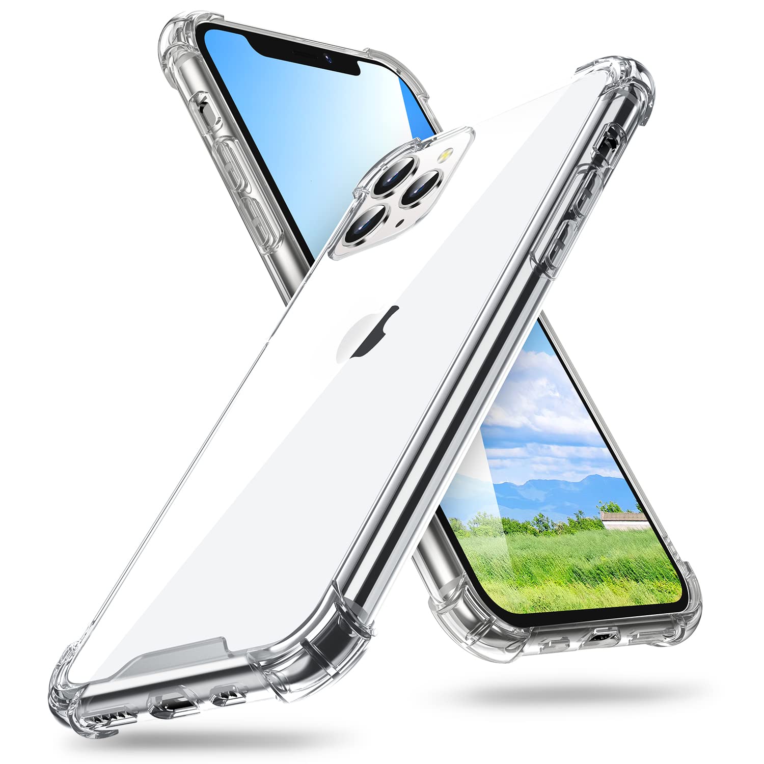 ORIbox for iPhone 11 Pro Max Case Clear,with 4 Corners Shockproof Protection,iPhone 11 Pro Max Clear Case for Women Men Girls Boys Kids,Case for iPhone 11 Pro Max Phone Clear