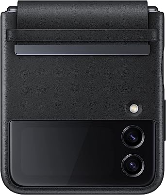 Samsung Galaxy Z Flip4 Leather Cover Flap (Black)