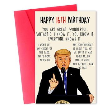 Funny Trump Birthday Card for Women Men, Humorous Donald Trump Birthday Gifts Card for Dad or Mom, Trump Birthday Decorations for Husband Wife, Unique Birthday Gifts Ideas for Him Her