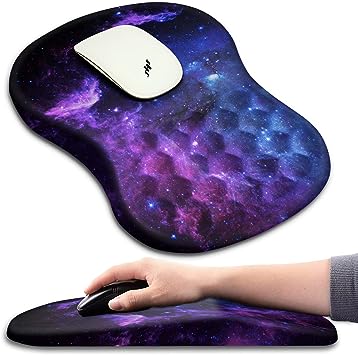 Galaxy Ergonomic Mouse Pad with Wrist Support (12x8 inch)