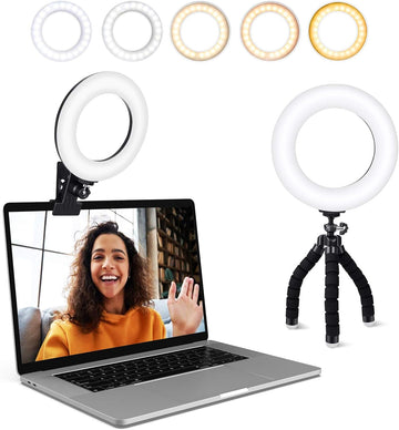 Adjustable Ring Light Clip-on for Video Conferencing & Live Streaming