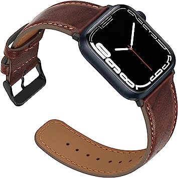 Anlinser Leather Bands Compatible with Apple Watch - Dark Brown