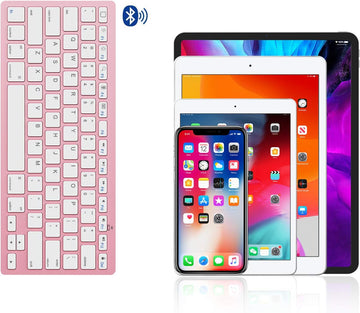 OMOTON Ultra-Slim Bluetooth Keyboard - Rose Gold