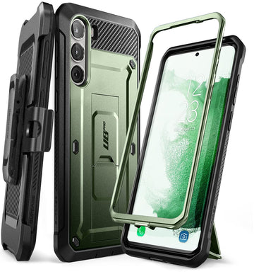 SupCase Outdoor Case for Samsung Galaxy S23+Plus 5G Mobile Phone Case Bumper Case Rugged Protective Cover [Unicorn Beetle Pro] Without Screen Protector with Belt Clip and Stand 2023 Edition (Green)