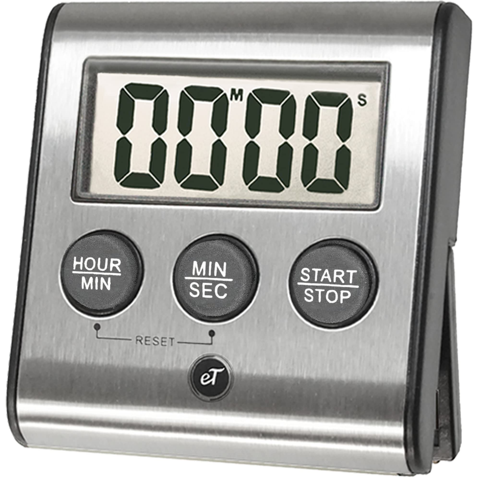 Elegant Digital Kitchen Timer, Stainless Steel Model eT-78, Displays 0-99 Min. or 0-99 Hr., Super Strong Magnet, Volume Switch for Mute/Soft/Loud Alarm, Auto Shut Off, Auto Memory by eTradewinds