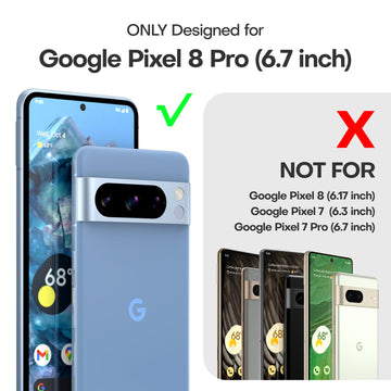 TAURI for Google Pixel 8 Pro Case, [5 in 1] 1X Clear Case [Not-Yellowing] with 2X Screen Protector + 2X Camera Lens Protector, [Military Grade Protection] Slim Case for Pixel 8 Pro