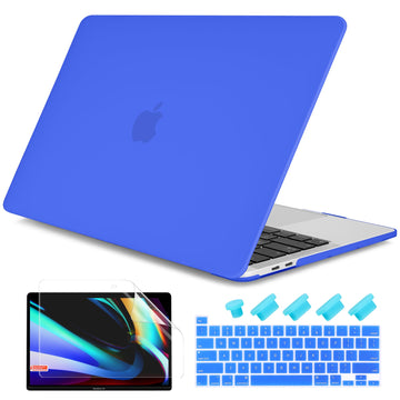 DONGKE for MacBook Pro 13 inch Case 2023 2022 2021 2020 Release Model: A2338 M2/M1 A2289 A2251 with Touch Bar & Touch ID, Frosted Matte Plastic Hard Shell Case & Keyboard Cover, Deep Blue