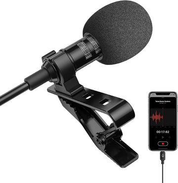 ttstar Lavalier Mic for iPhone - Omnidirectional, 6.6ft Cable