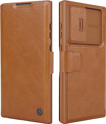 Nillkin Samsung S23 Ultra Wallet Case - Brown