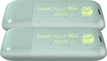 TEAMGROUP C175 ECO 256GB 2-Pack USB Flash Drive, Mint Green