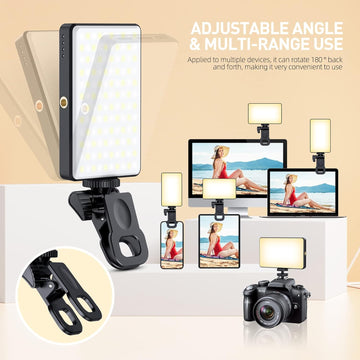 120 LED Rechargeable Selfie Light Clip