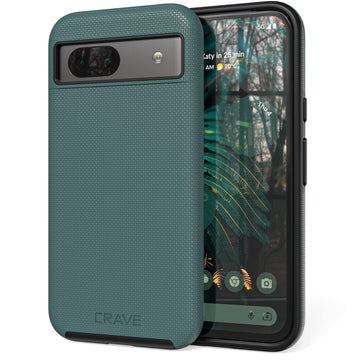 Crave Dual Guard for Google Pixel 8a Case, Shockproof Protection Dual Layer Case for Google Pixel 8a - Forest Green