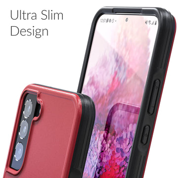 Crave Slim Guard for Galaxy S22+ Case, Shockproof Case for Samsung Galaxy S22+, S22 Plus (6.6 inch) - Red