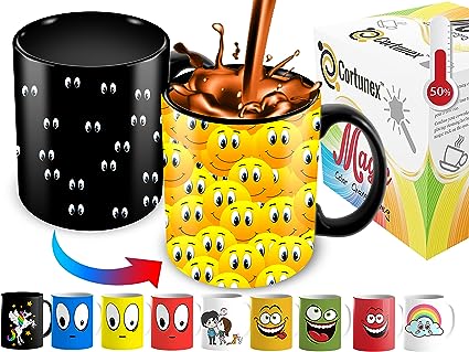 Color Changing Coffee Mug - Fun Heat Sensitive Smiley Faces