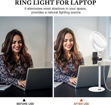 Yarrashop 8'' White Ring Light with Stand