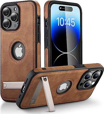 iPhone 14 Pro Leather Case: Thin, Grip, and Kickstand