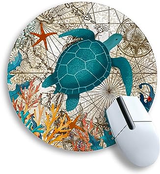 Sea Turtle Round Mouse Pad - 8.6 Inch