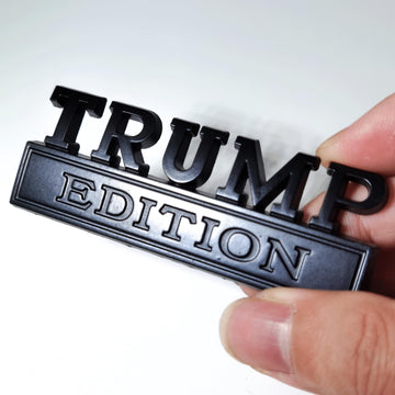 2pcs Save American 3D Trump Edition Car Emblem Fender Badge Stickers Metal Decal Car Truck Replacement for Universal Vehicle, Car, Truck, SUV (Matte Black)