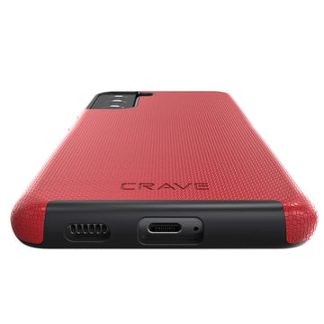 Crave Dual Guard for Galaxy S21+ Case, Shockproof Protection Dual Layer Case for Samsung Galaxy S21 Plus, S21+ 5G (6.7 inch) - Red