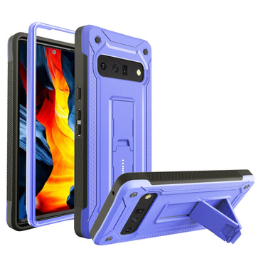 URBANITE Case for Google Pixel 6 Pro with Built-in Kickstand, Dual Layer Shockproof Protective Phone Case, Military Grade Heavy Duty Cover Case for Pixel 6 Pro 6.7 inch (Purple)