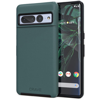 Crave Dual Guard for Google Pixel 7 Pro Case, Shockproof Protection Dual Layer Case for Google Pixel 7 Pro - Forest Green