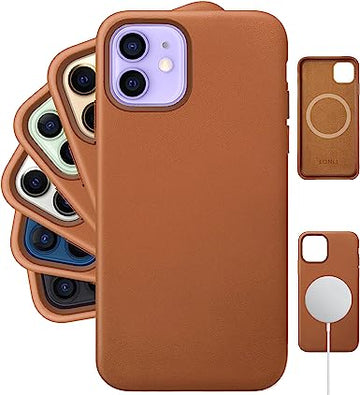 Classic Genuine Nappa Leather Case with Built-in Magnets for MagSafe - iPhone 12 | 12 Pro