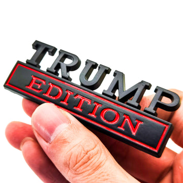 2pcs Save American 3D Trump Edition Car Emblem Fender Badge Stickers Metal Decal Car Truck Replacement for Universal Vehicle, Car, Truck, SUV (Matte Black)