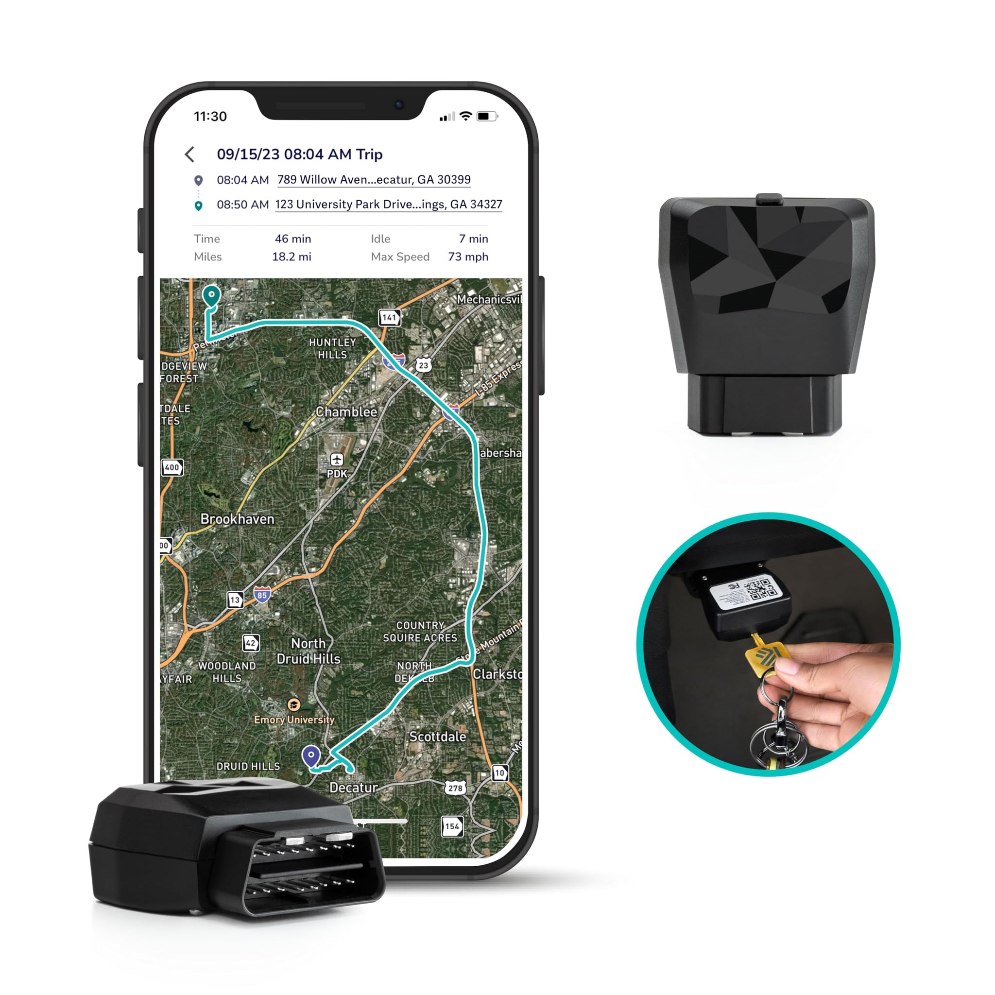 Kayo Business Fleet, GPS Tracker for Vehicles, 4G LTE & 5G, Real-Time GPS Tracking, 14-Day Free Trial, Simple Activation, Simple Plug-in Car GPS Tracker