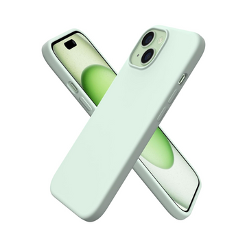 ORNARTO iPhone 15 Slim Liquid Silicone Case: Green