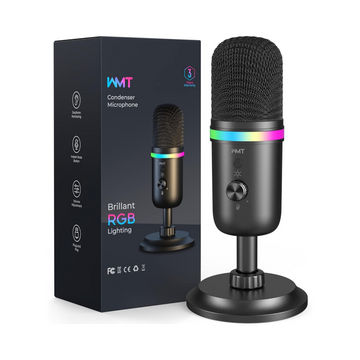 RGB USB Condenser Gaming Microphone - Plug & Play